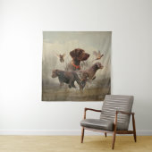 Pudelpointers、狩りキジ タペストリー (インサイチュ)