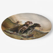 Pudelpointers、狩りキジ ペーパープレート (アングル)