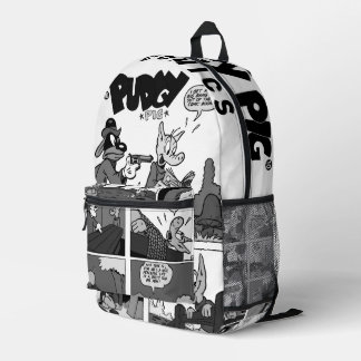 PUDGY Pig Comics Backpack プリントバックパック