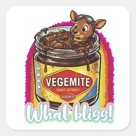 PUDU Soaking in Vegemite -What bliss- スクエアシール (正面)