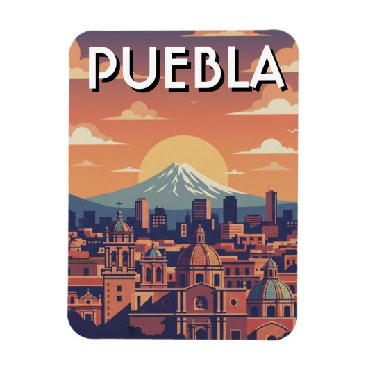 Puebla Mexico Travel マグネット (縦)
