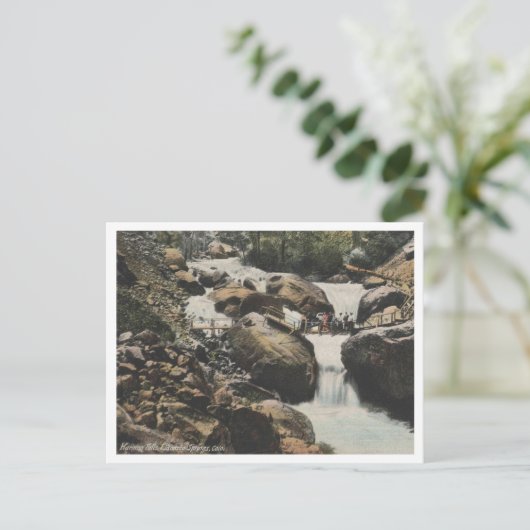 Pueblo CO, Harmon Falls, Eldorado Springs 1909 ポストカード (スタンド正面)