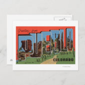 Pueblo, Colorado – ラージ・レター・シーン ポストカード (正面/裏面)