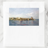 Pueblo costero/Pobo costeiro/Coastal town 長方形シール (バッグ)