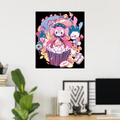 Puella Magi Magica Madoka - Charlotte and Friend ポスター (ホームオフィス)