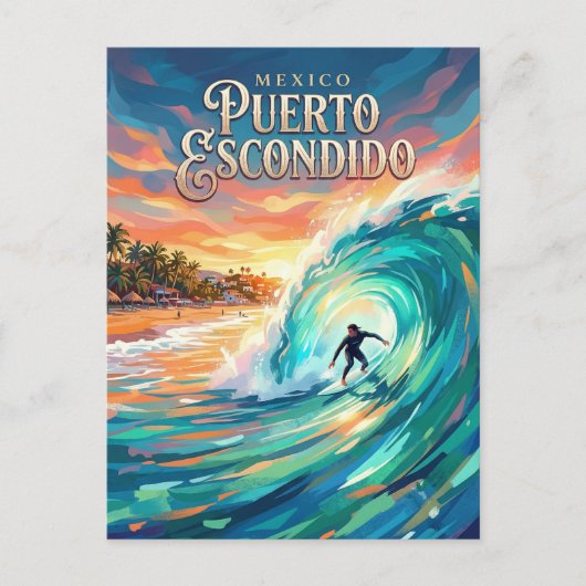 Puerto Escondido Mexico ポストカード (正面)