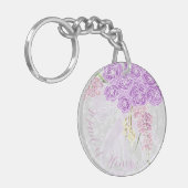 Puerto Madero bow and Bouquet Maid-of-Honor button キーホルダー (正面左)