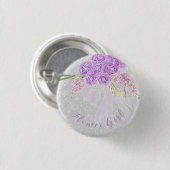Puerto Madero Flower girl sheer bow Bouquet 缶バッジ (正面&裏面)
