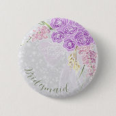 Puerto Madero sheer bow Bouquet bridesmaid button 缶バッジ (正面)