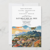 Puerto Plata Wedding Invitation Retro 招待状 (正面)