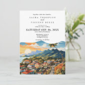 Puerto Plata Wedding Invitation Retro 招待状 (スタンド正面)