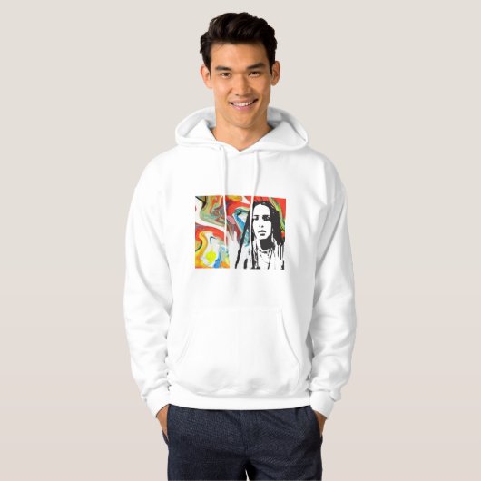 Puerto Rican Art Men's Pullover Hoodie パーカ (正面フル)