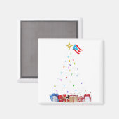 Puerto Rican Christmas Tree Lights Food Traditions マグネット (正面/裏面)