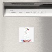 Puerto Rican Christmas Tree Lights Food Traditions マグネット (インサイチュ (食洗機))