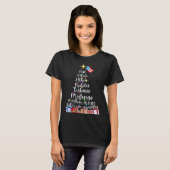 Puerto Rican Christmas Tree Lights Food Traditions Tシャツ (正面フル)