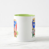 Puerto Rican Cultural Art Combo Mug - 11 oz マグカップ (中央)