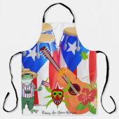 Puerto Rican Cultural Cooking Gift Apron エプロン (正面)