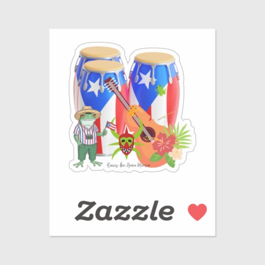 Puerto Rican Cultural - Custom-Cut Vinyl Sticker  シール (シート)