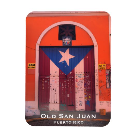 Puerto Rican Flag - Old San Juan - Boricua! マグネット (縦)