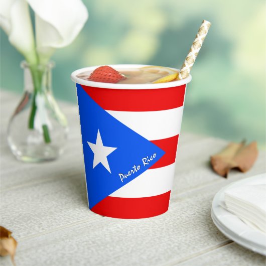 Puerto Rican Flag paper cups, Puerto Rico party 紙コップ (インサイチュ)