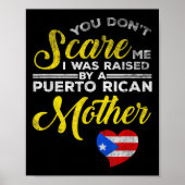 Puerto Rican Funny Quote Puerto Rico Pride Distres ポスター (正面)