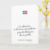 Puerto Rican Graduation Card – Boricua Greeting カード (黄色い花)