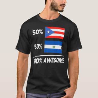 Puerto Rican Salvadorian Flag Puerto Rico El Salva Tシャツ
