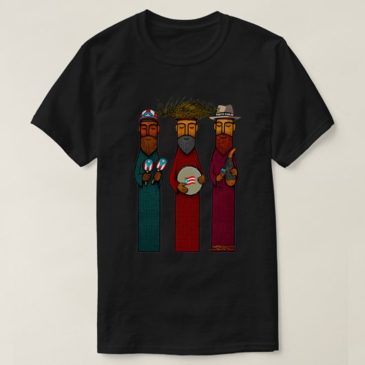 Puerto Rican Three Kings with Musical Parranda Tシャツ (デザイン正面)