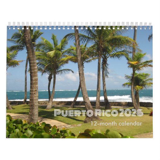 Puerto Rico 12 Months Calendar 2026 カレンダー (カバー)