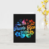 Puerto Rico 2026 Vacation Beach Tie Dye Trip Summe カード (黄色い花)
