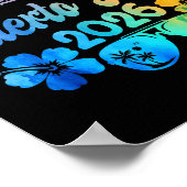 Puerto Rico 2026 Vacation Beach Tie Dye Trip Summe ポスター (角)