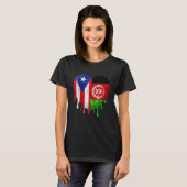 Puerto Rico Afghanistan Flag Heart Grown Patriot C Tシャツ (正面フル)