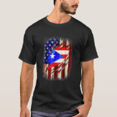 Puerto Rico american flag Tシャツ (正面)