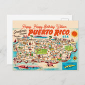  Puerto Rico Birthday Greeting Postcard ポストカード (正面/裏面)
