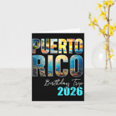 Puerto Rico Birthday Trip 2026 Vacation Party Crew カード (黄色い花)