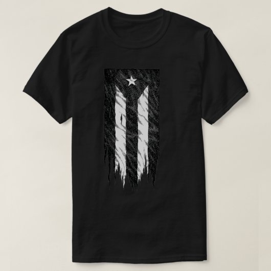 Puerto Rico Black Flag Premium  Tシャツ (デザイン正面)