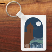 Puerto Rico BOHO Garita at Night キーホルダー (正面)