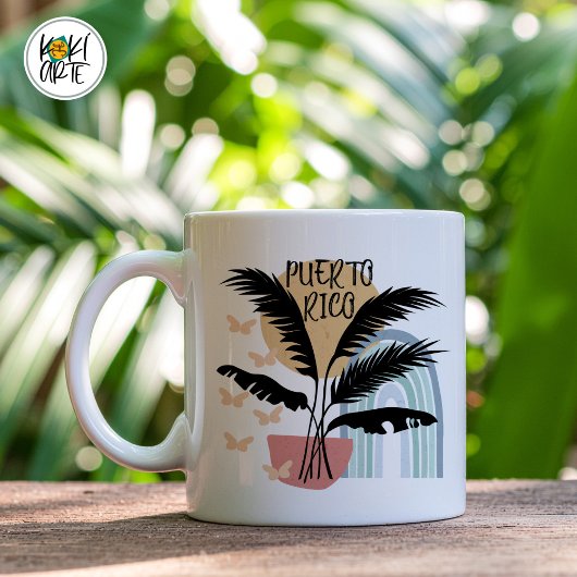 Puerto Rico BOHO Tropical コーヒーマグカップ