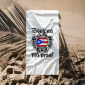 Puerto Rico Boricua 100 Proof Beach Towel ビーチタオル