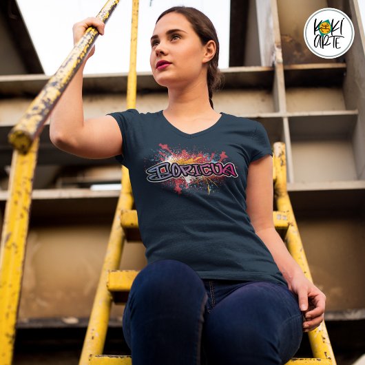 Puerto Rico Boricua Street Art Tシャツ