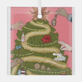 PUERTO RICO CHRISTMAS TREE ガラスオーナメント