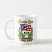 Puerto Rico Coquí Frog Boricua Pride コーヒーマグカップ (左)