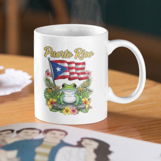 Puerto Rico Coquí Frog Boricua Pride コーヒーマグカップ
