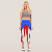 Puerto Rico Flag カプリレギンス (正面)
