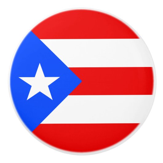 Puerto Rico Flag セラミックノブ (正面)