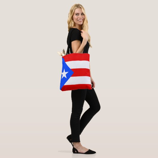 Puerto Rico Flag トートバッグ (モデル)