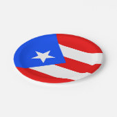 Puerto Rico Flag ペーパープレート (アングル)
