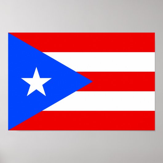 Puerto Rico Flag ポスター (正面)