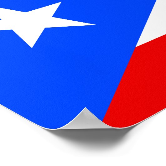 Puerto Rico Flag ポスター (角)