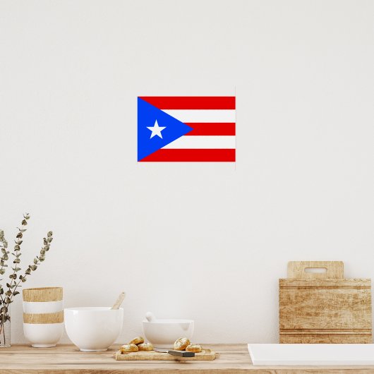 Puerto Rico Flag ポスター (キッチン)